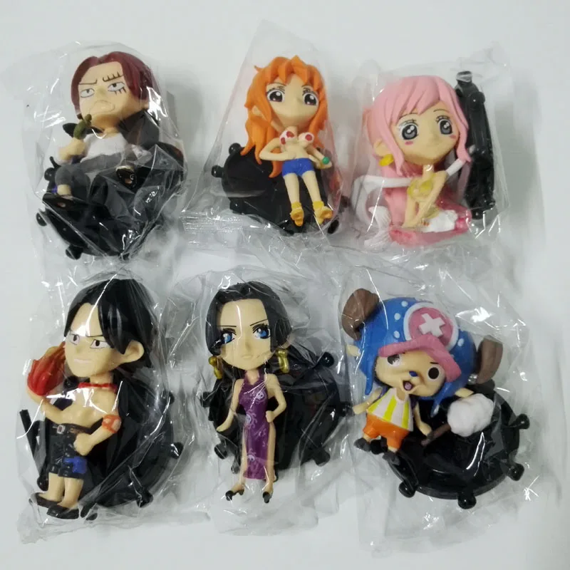 One piece 6pcs/set anime figures Sanji Joe Law Nami Luffy Zoro bonecos Collectibles Model Toys PVC Japanese Q Version 75S' Dolls | Игрушки