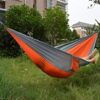 wholesale portable nylon parachute double hammock garden outdoor camping travel survival hammock sleeping bed for 2 person
