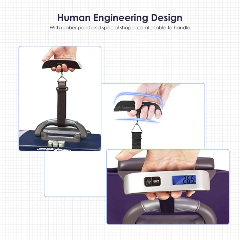 Hostweigh NS-14 мини чемодан цифровые весы электронный ЖК дисплей путешествия багажа крюк безмен термометр 50 кг ёмкость весом