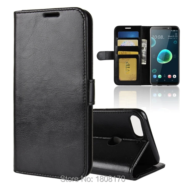 Сумка из кожи C-Ku Crazy Horse Wallet для HTC Desire 12 Plus Essential Phone PH-1 Wiko View 2 Pro с отделением для фотографий и подставкой для телефона 100шт.