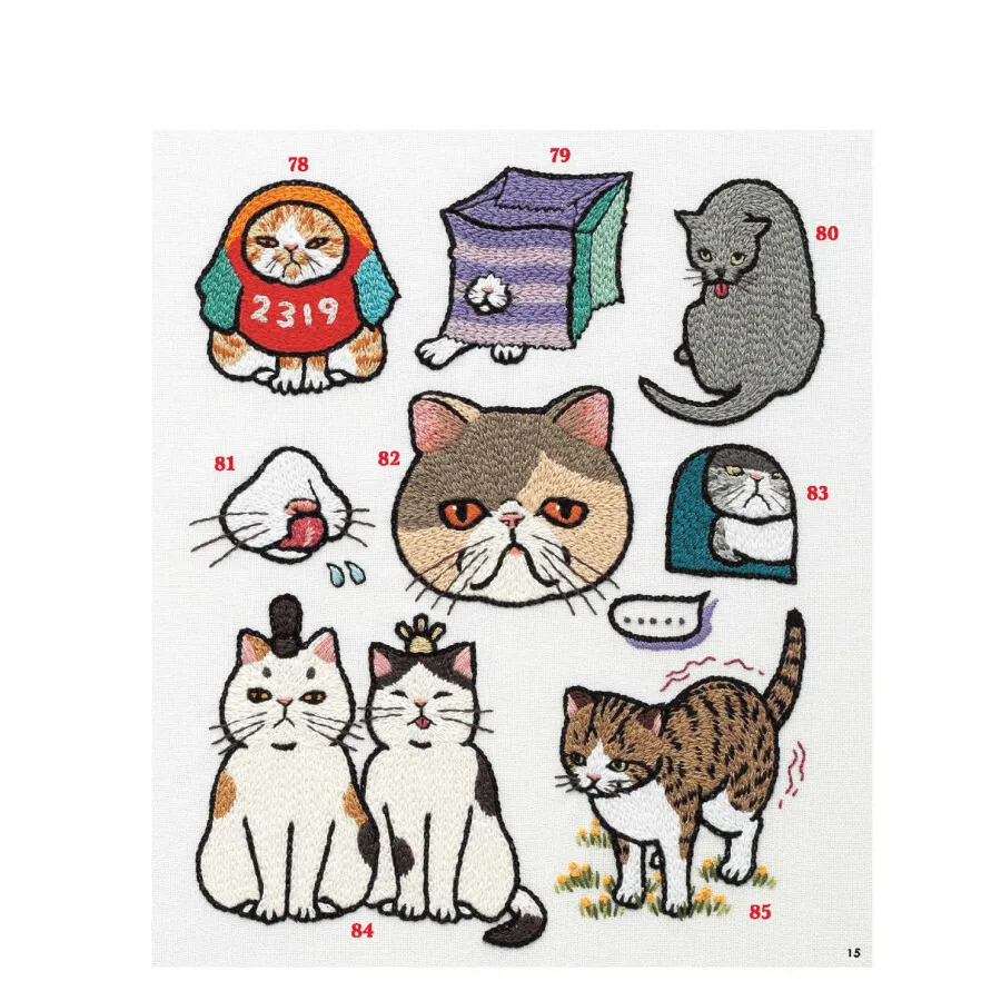 New Cute Cat Embroidery 380 Patterns Japanese Handmade Crochet Book Techniques Tutorial Chinese Edition | Канцтовары для офиса и