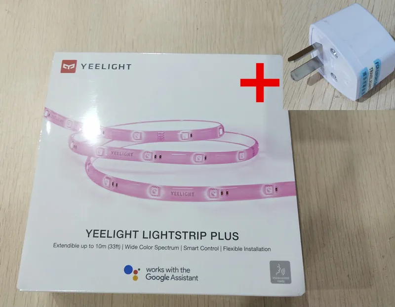 Add AU plug New Xiaomi Mijia Yeelight Light Strip Plus Upgrated Version Smart Extension LED Strip Light Band work to mi home app - Цвет: Add AU plug