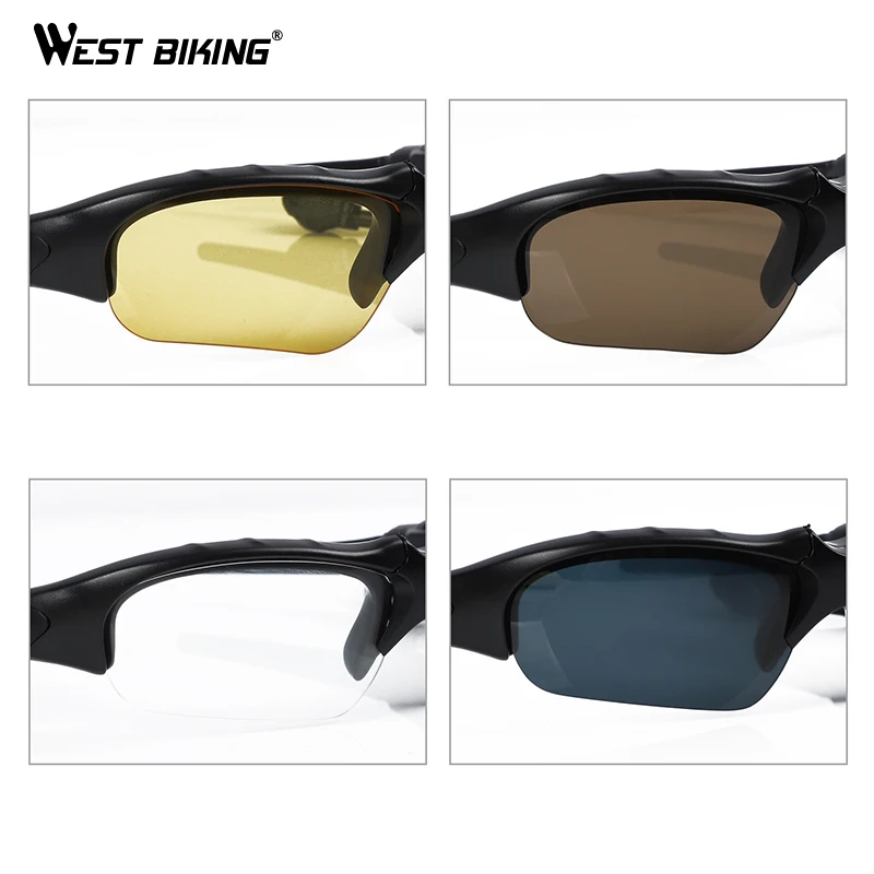 WEST BIKING, Bluetooth, очки для велоспорта, поляризационные солнцезащитные очки, для спорта на открытом воздухе, MTB, велосипед, мотоциклетные линзы, UV400, велосипедные очки