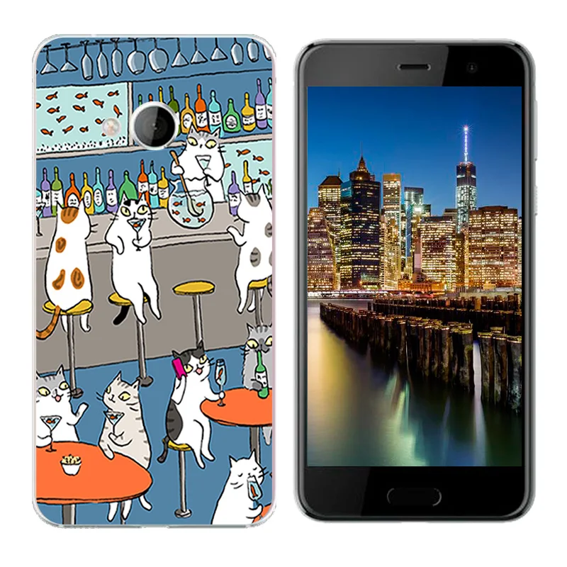 Phone Cases for HTC U Play Case Cat Landscape Printing Back Cover Fundas Soft Silicone TPU Ultra Thin Covers Alpine |