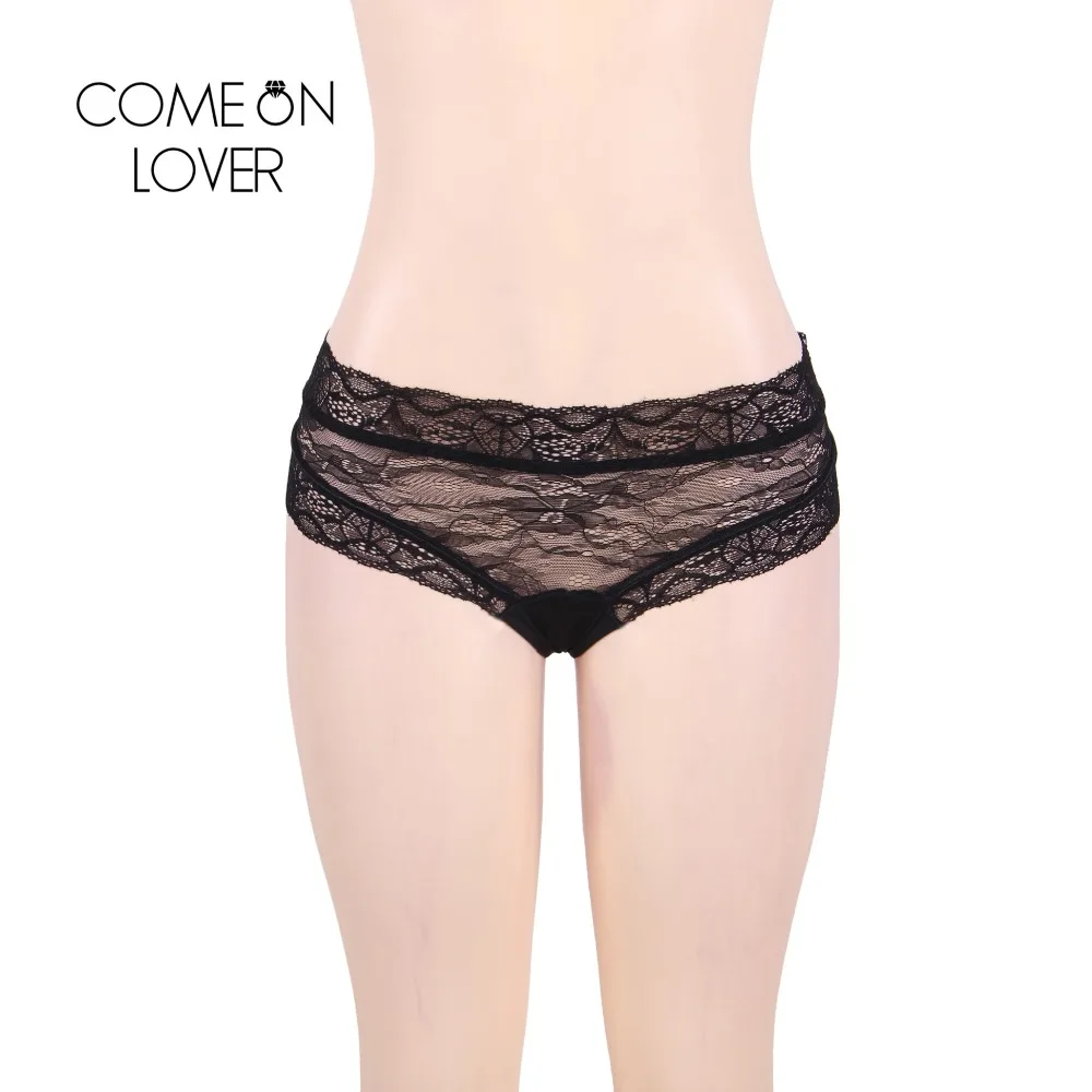 Comeonlover Culotte Femme Coton, высокая талия, кружевные трусики на бретелях, большие размеры, сексуальные кружевные женские трусы, нижнее белье, PJ5139