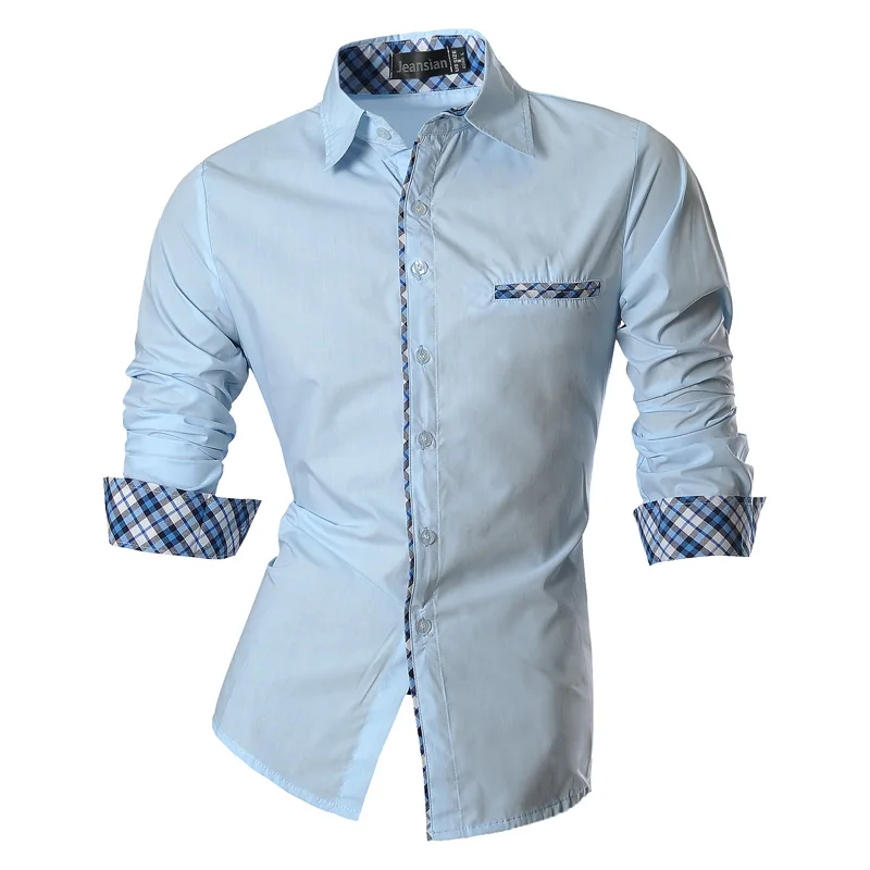 jeansian Spring Autumn Features Shirts Men Casual Jeans Shirt New Arrival Long Sleeve Casual Male Shirts Z020