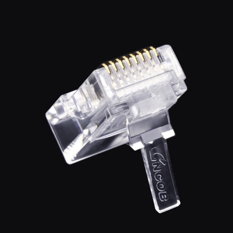 Кабельный разъем cncob rj45 8P8C сетевой модуль Ethernet cat5e кристальная вилка чистая медь