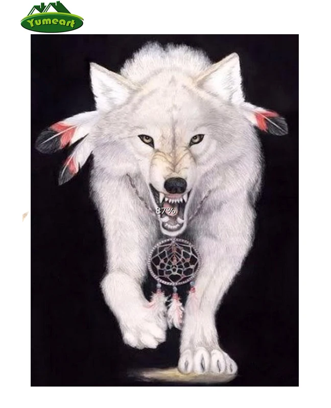 Алмазная вышивка Животные волк мозаика набор ромба расшитый пайетками мозаичная