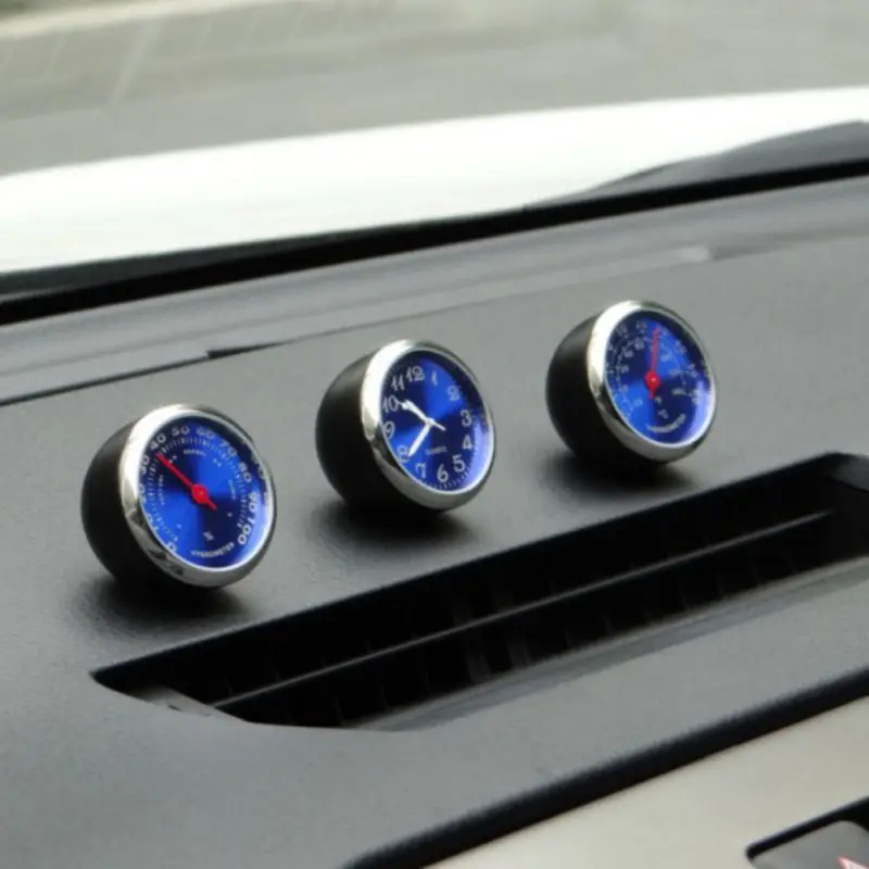 Автомобильный термометром и гигрометром декоративные часы для Материал Car clock