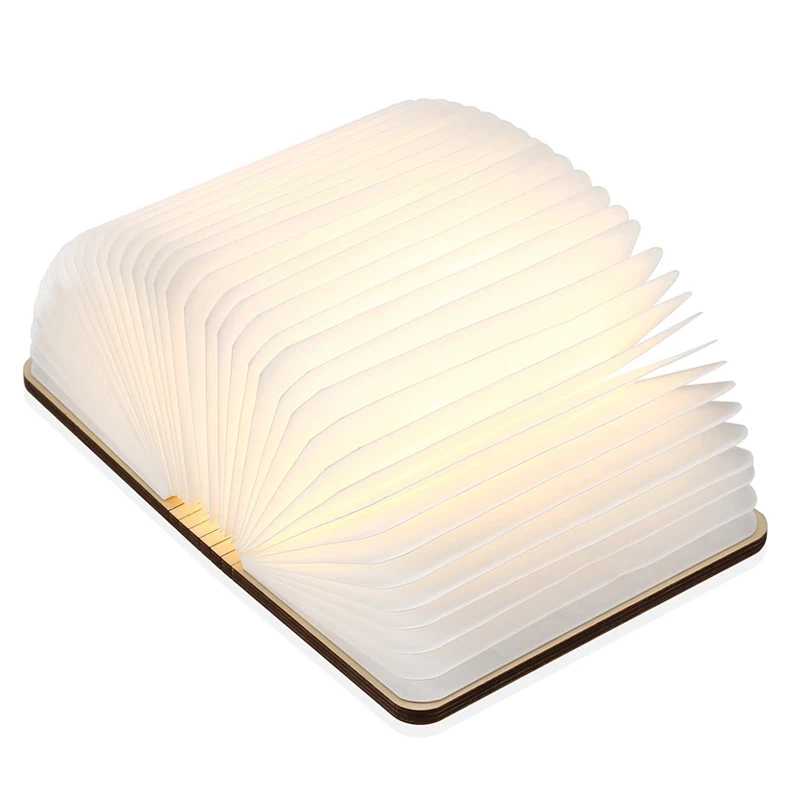 USB перезаряжаемая светодиодная складная деревянная настольная лампа в форме