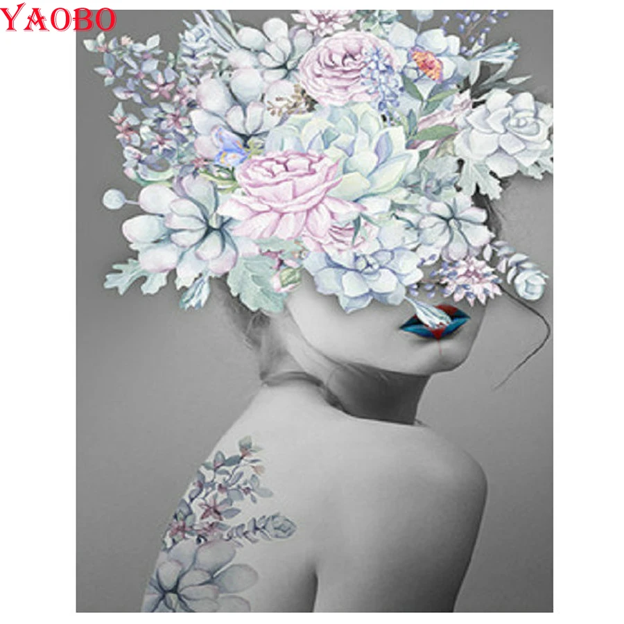 5D DIY Алмазная картина Роза женщина горный хрусталь полный квадратный круглый