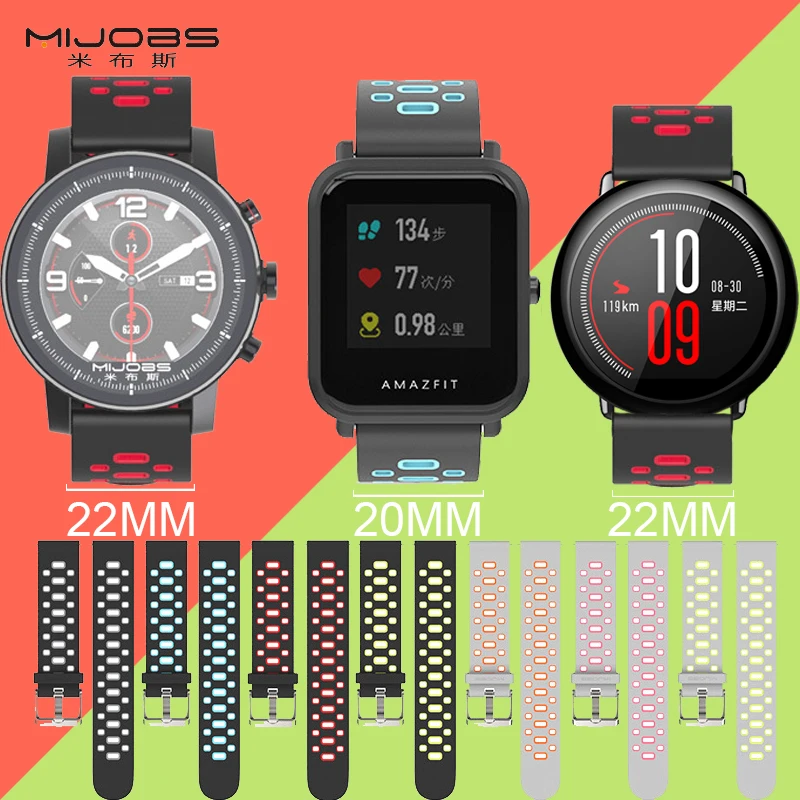 Ремешок для часов amazfit силиконовый сменный Браслет умных Xiaomi Amazfit Bip аксессуары