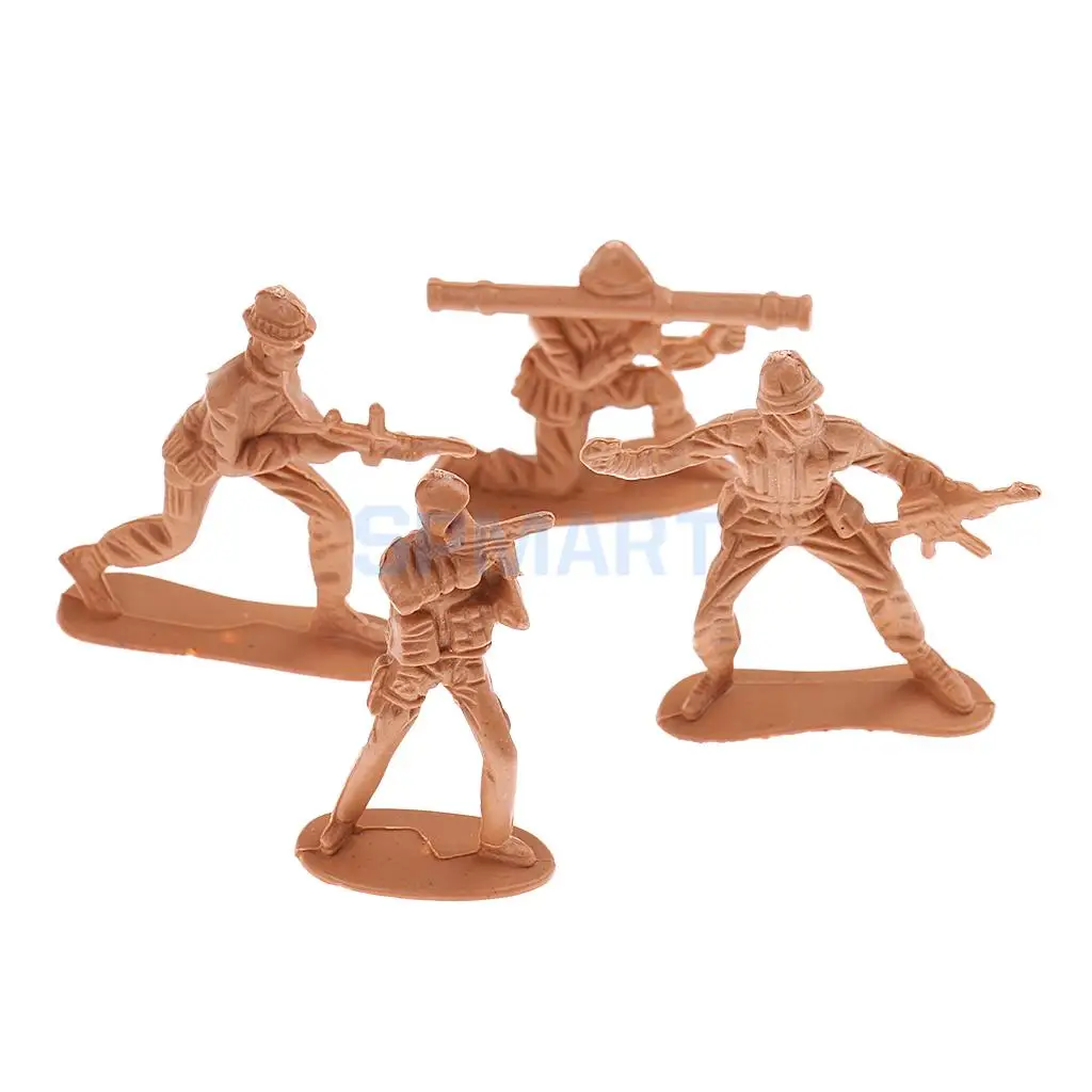 100 шт. пластиковые армейские фигурки солдат Второй мировой войны 5 см|gift collection|action