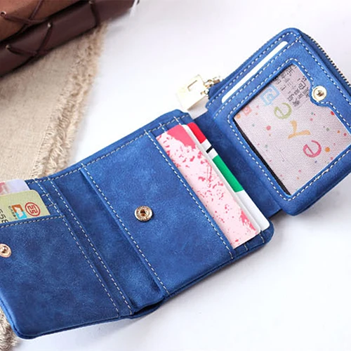 Женский матовый кошелек из искусственной кожи на молнии|purse card|wallet coin pursewallet |