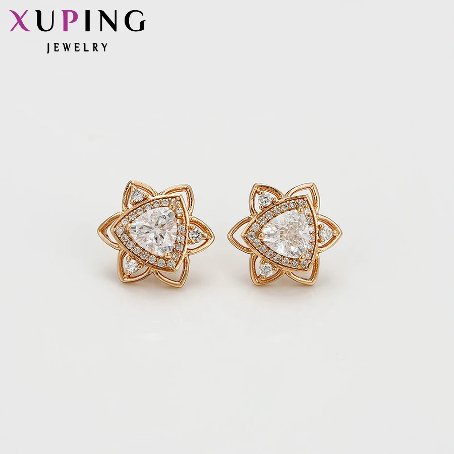 Xuping, роскошные серьги, дизайн, синтетический кубический цирконий, ювелирные изделия, свадебные серьги-гвоздики для подарков для женщин 91049