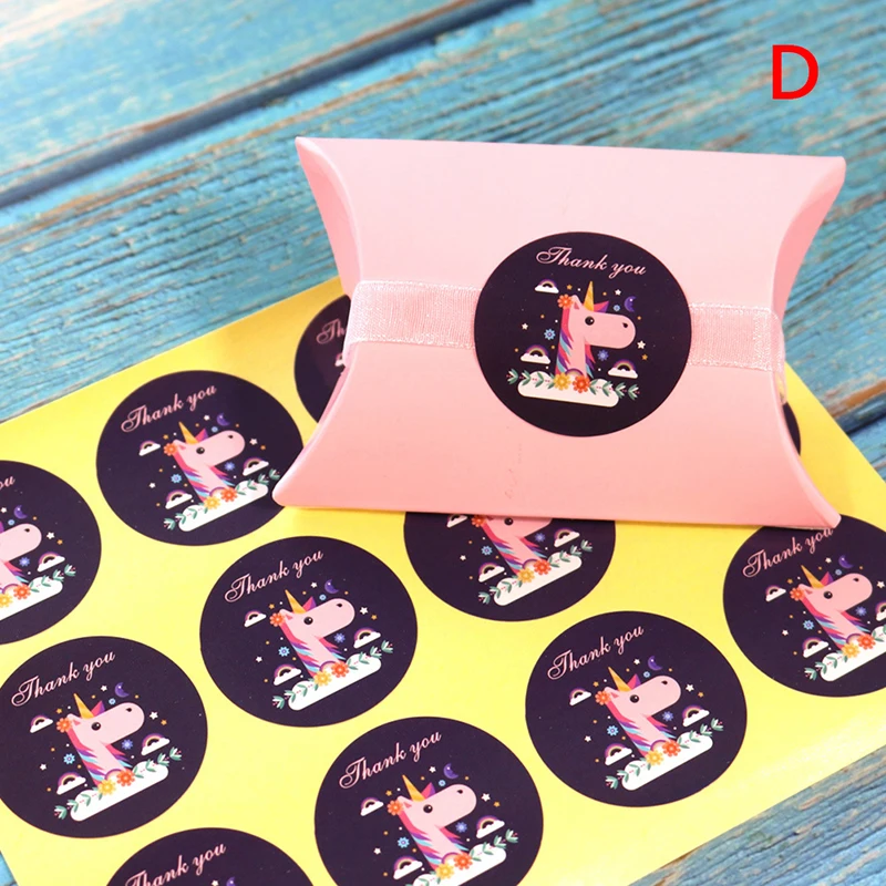 60 шт. DIY радуга Подарочная лошадь коробка наклейки Единорог милый мешок конфет