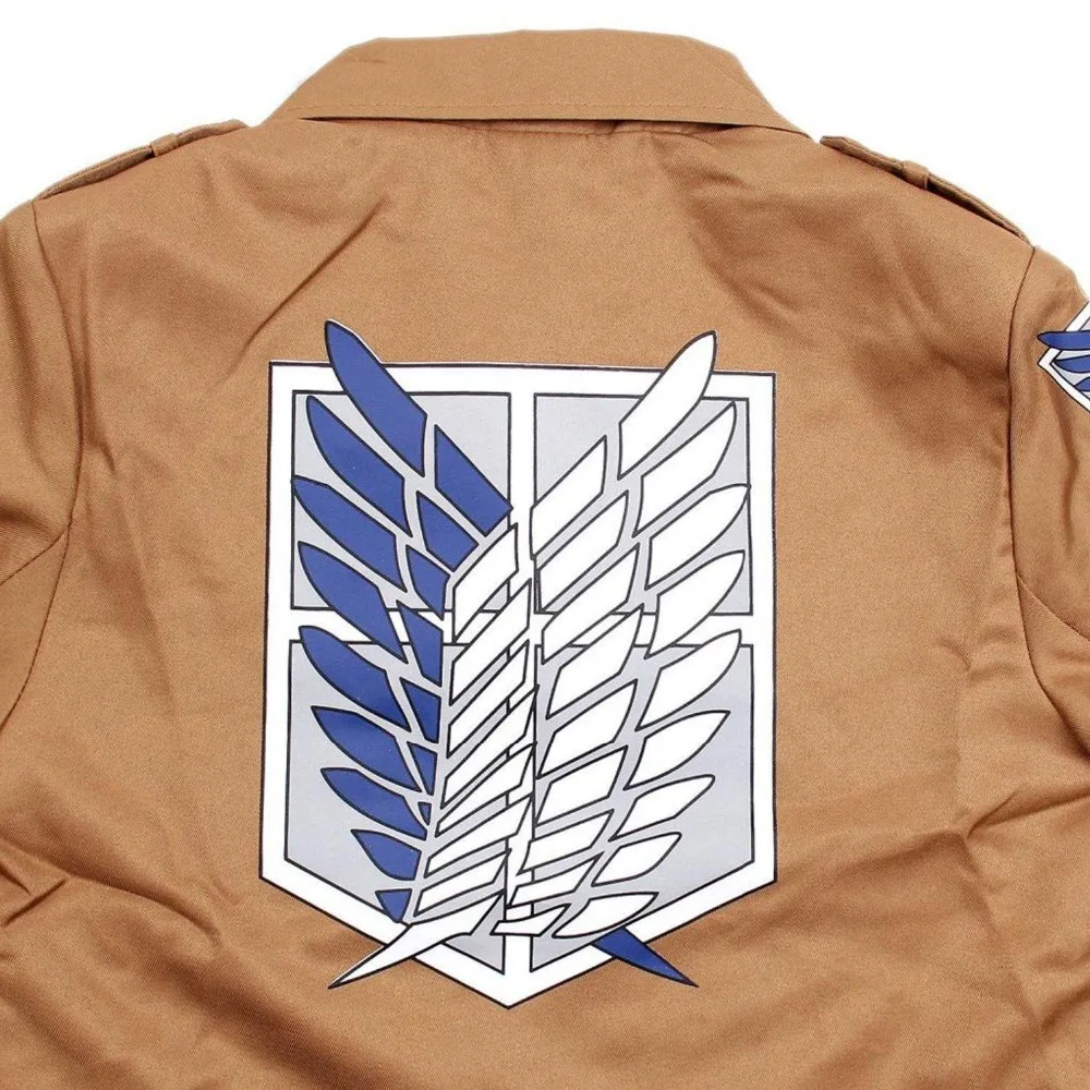 Аниме атака на Титанов Косплей куртка Shingeki No Kyojin Survey Corps Eren пальто плащ
