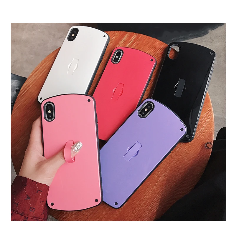 GlamPhone чехол сплошной цвет кольцо Arc чехол для телефона для iPhone 6 7 8 Plus X XR XS Max Телефон задняя крышка чехол s