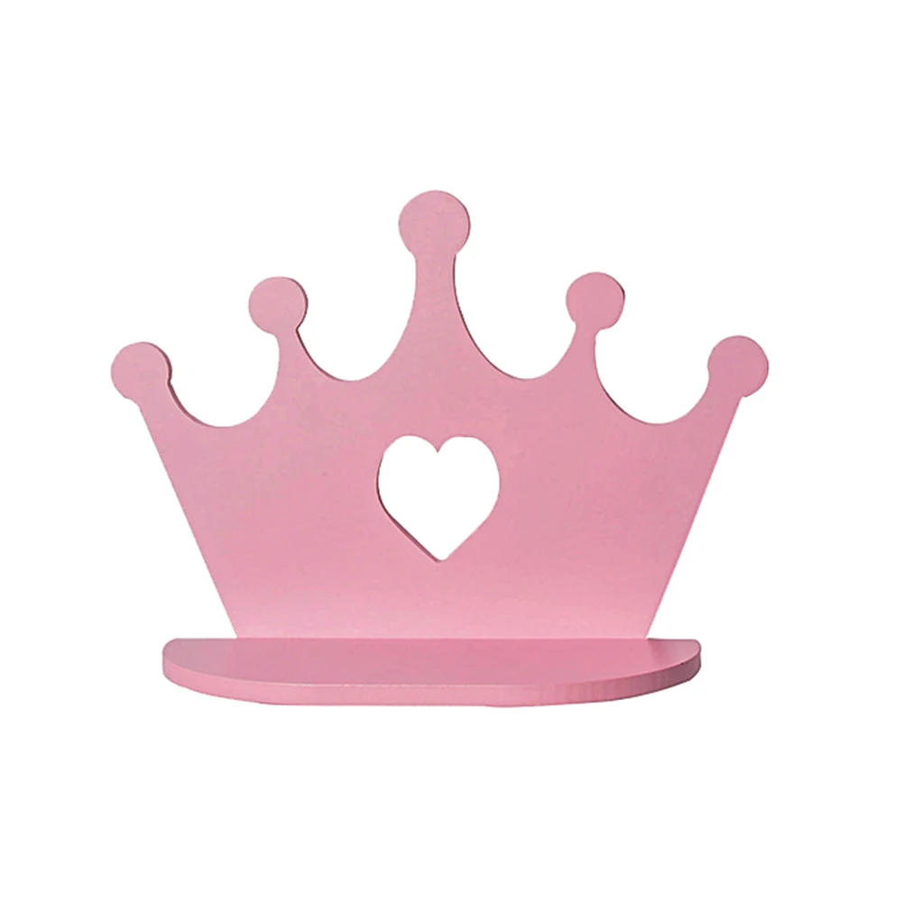 Милый розовый дизайн короны полка для хранения подставка органайзера настенного