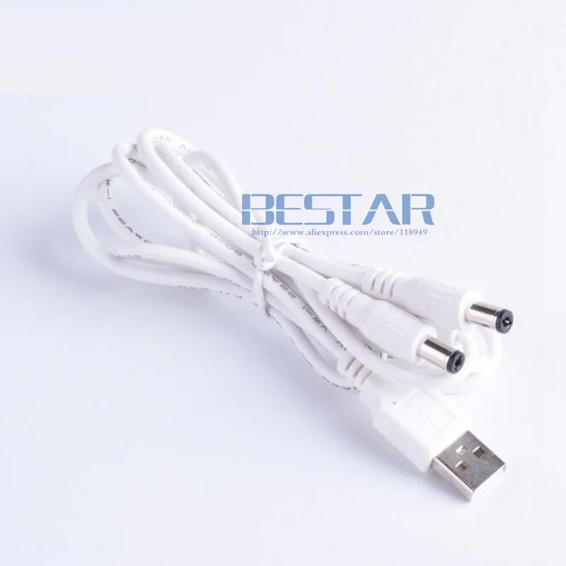 USB кабель 5 мм/2 1 мм в 2 выхода с разделителем постоянного тока В А постоянный ток