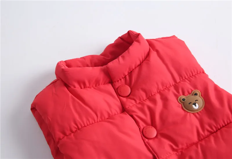 Baby Girls Winter Cotton Vest Children's Clothing Retail Top Thick Waistcoats Stand Seeveless Outerwear Kids for Girl |