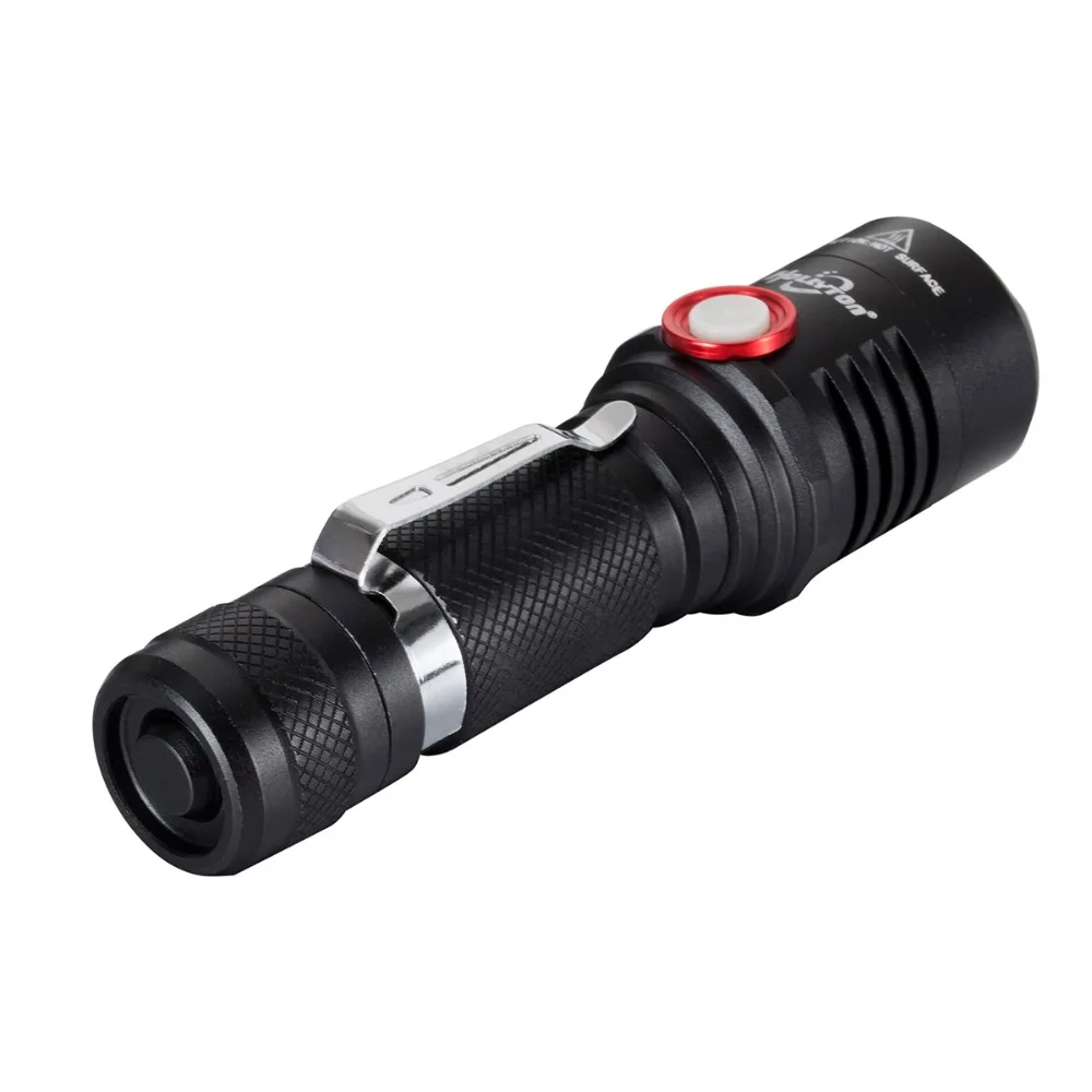 Mini Brightness Stepless Dimming CREE LED T6 Flashlight 18650 USB Rechargeable Torch for Bicycle Riding Camping | Освещение
