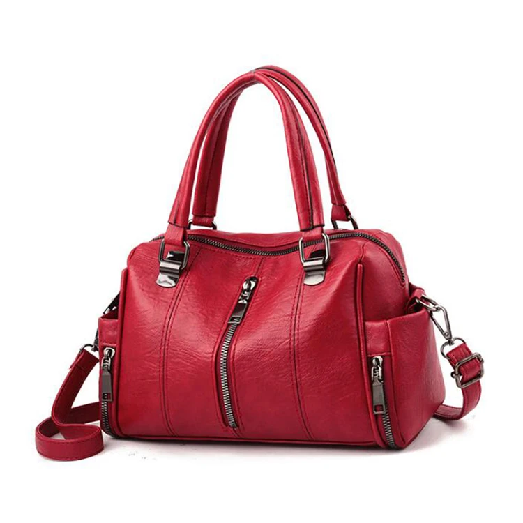 red REPRCLA роскошная женская сумка, Дизайнерская кожаная сумка, модная подушка, сумки через плечо, женская сумка-тоут, сумки для рук, брендовые сумки - Цвет: red
