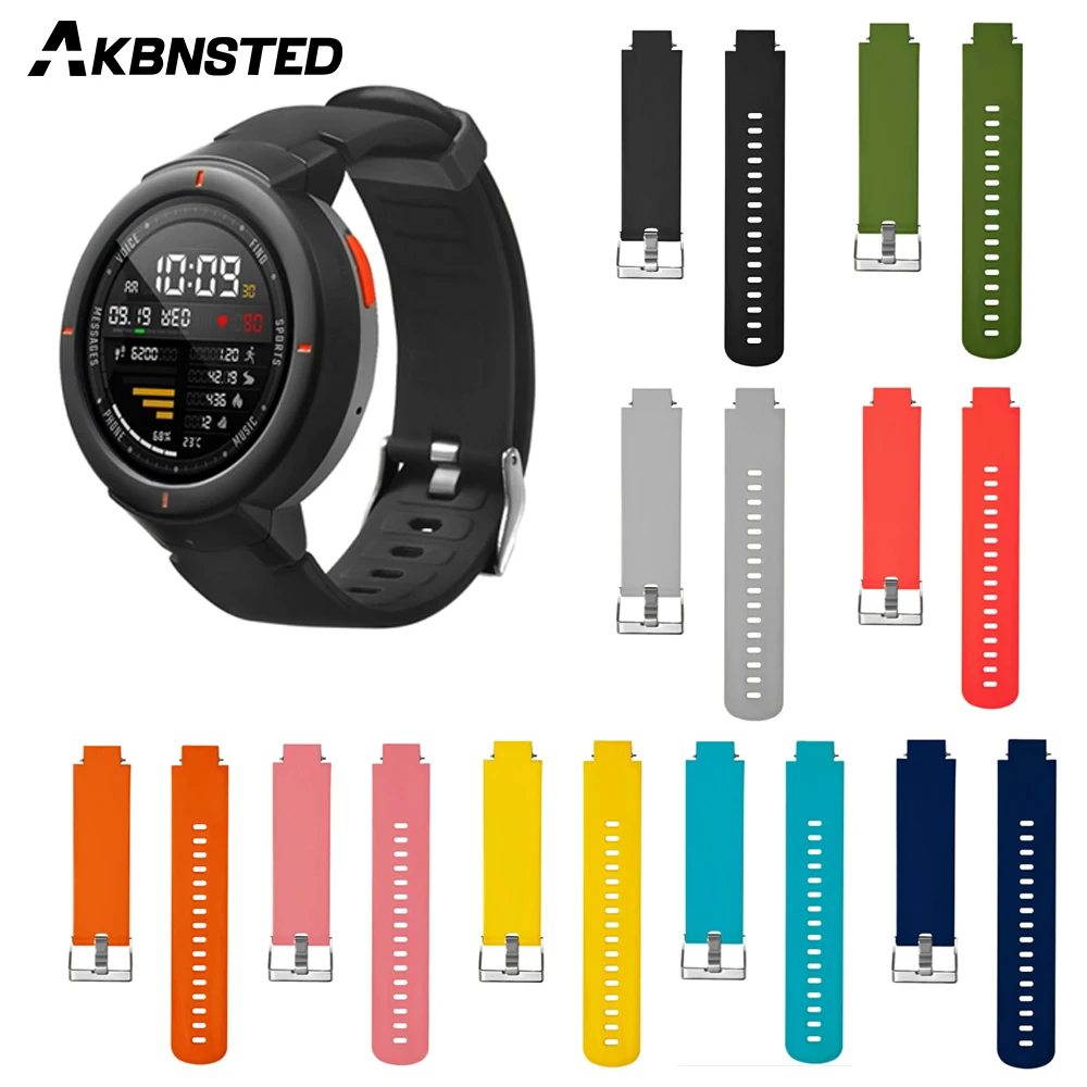 AKBNSTED сменные спортивные часы ремешок для Xiaomi Amazfit Verge Смарт мягкий силиконовый