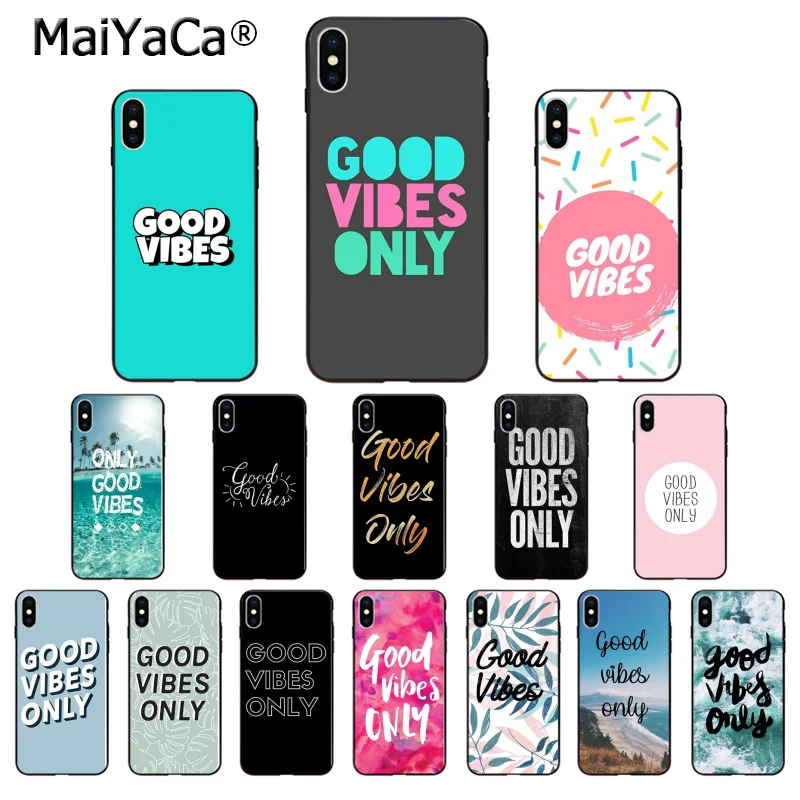 Мягкий Черный силиконовый чехол MaiYaCa для Apple iPhone 8 7 6 6S Plus X XS MAX 5 5S SE XR | Мобильные