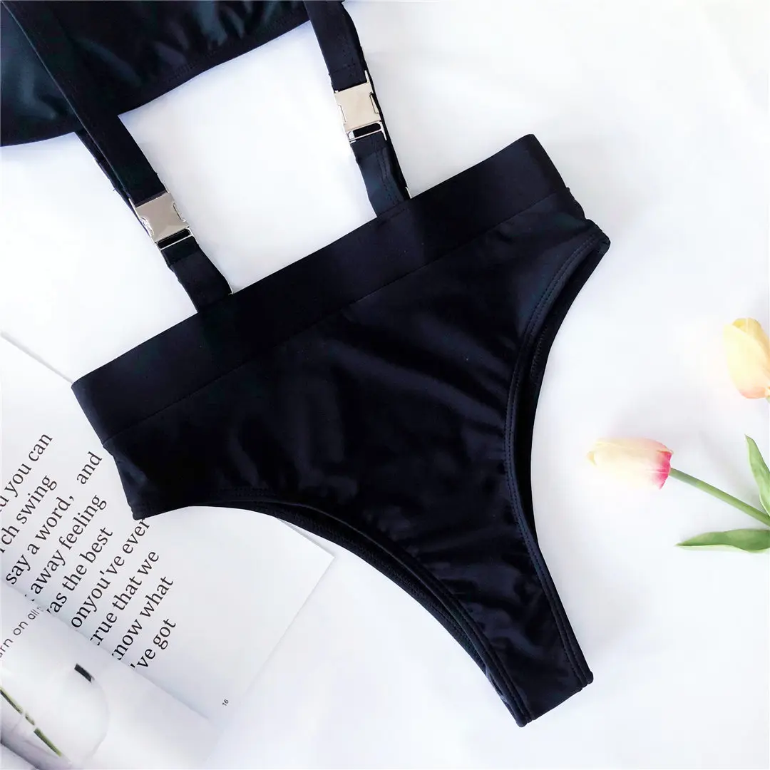 NEW Women Swimwear Sexy High Waist One Piece Swimsuit Female Bather Bathing Suit Swim Lady V1592