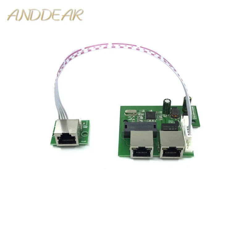 OEM Прямая поставка с завода Мини Быстрый 10 / 100 Мбит/с 3-портовый Ethernet сетевой lan