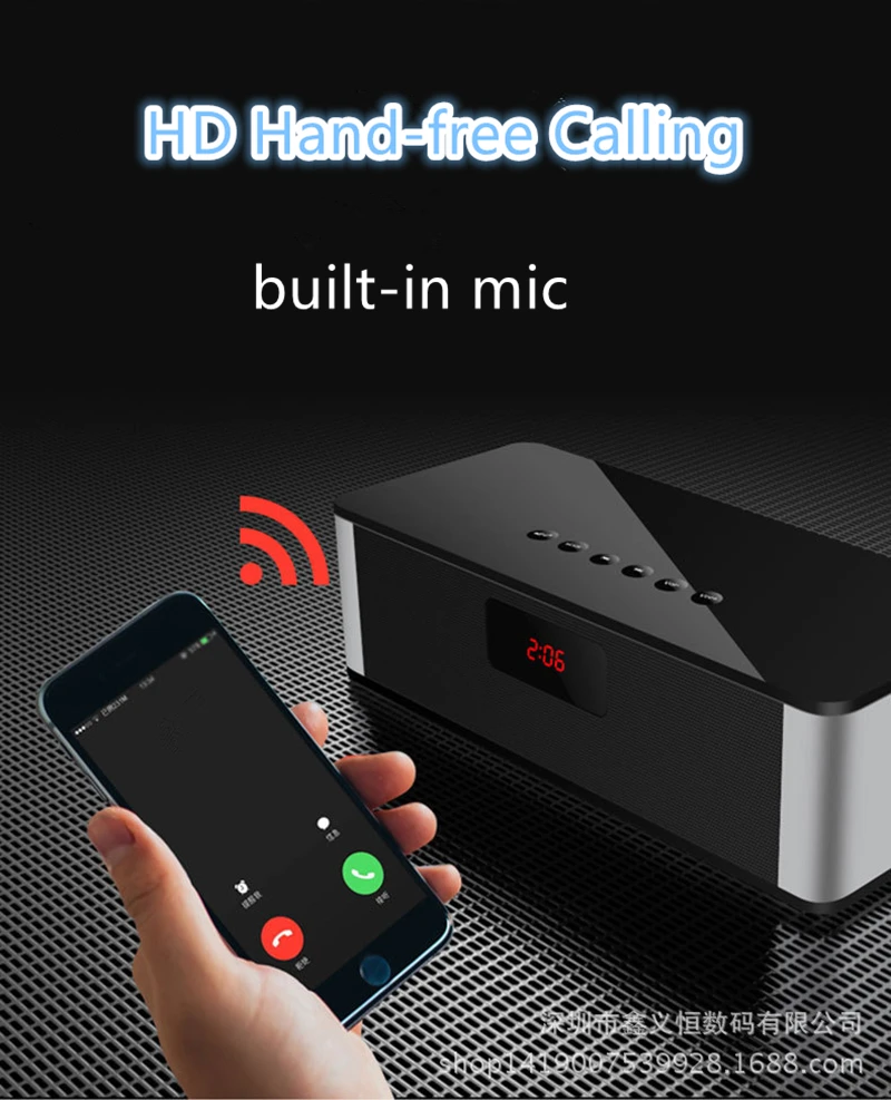 Bluetooth колонки беспроводные портативные колонки Hi-Fi стерео сабвуфер усиленный бас с микрофоном для телефона TF карта FM радио USB AUX