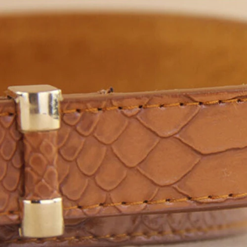 Хит Женский зернистый пояс из искусственной кожи золотого цвета с пряжкой