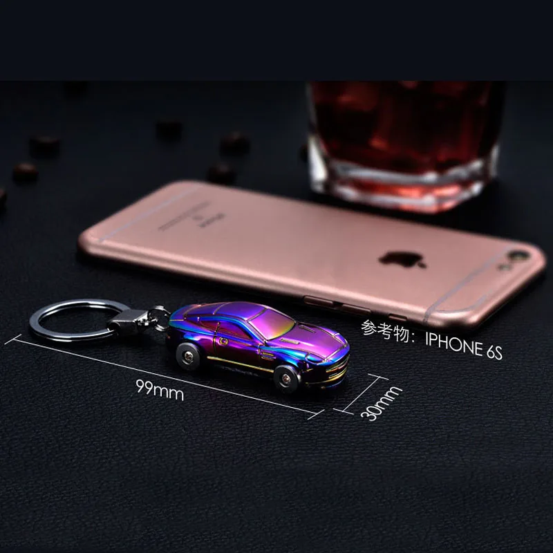 Креативная модель автомобиля usb электрическая зарядка мини зажигалка Ключ