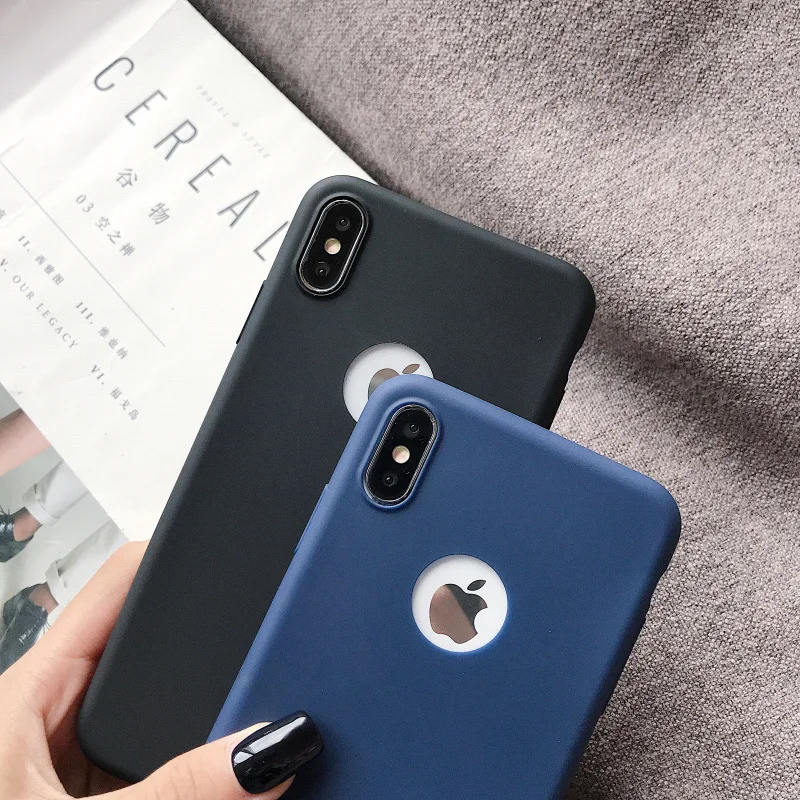 Матовый чехол для iphone XS 5 5S SE 6 6S 7 8 Plus 6plus 6splus 7plus X 10 XR XSMAX из мягкого ТПУ силикона |