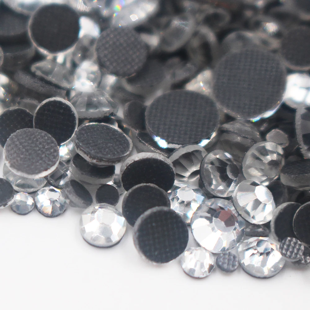 Прозрачные стразы AAA с кристаллами горячей фиксации стеклянные для ткани одежды