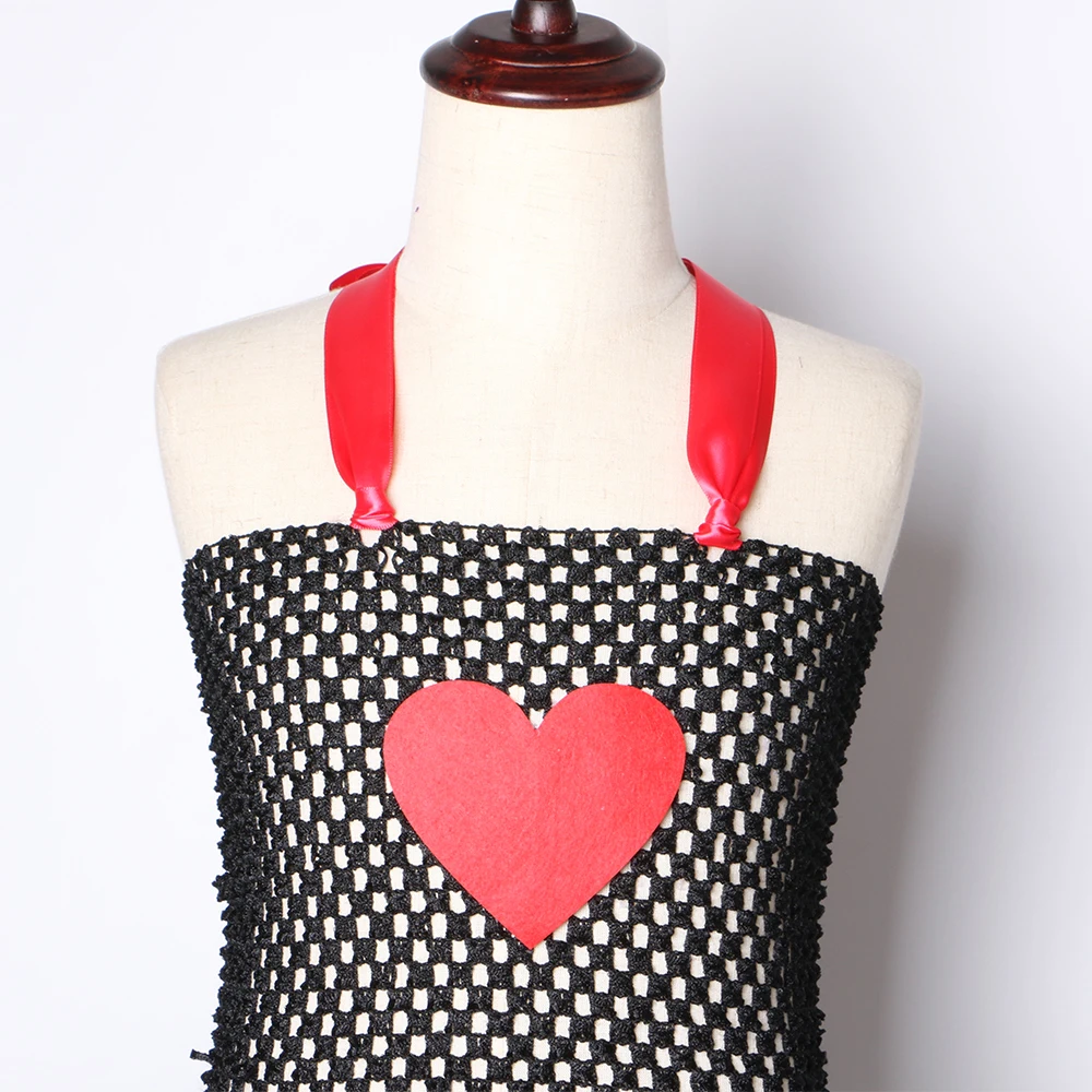 Платье-пачка для девочек Queen of Hearts черное красное фатиновое карнавала вечерние на