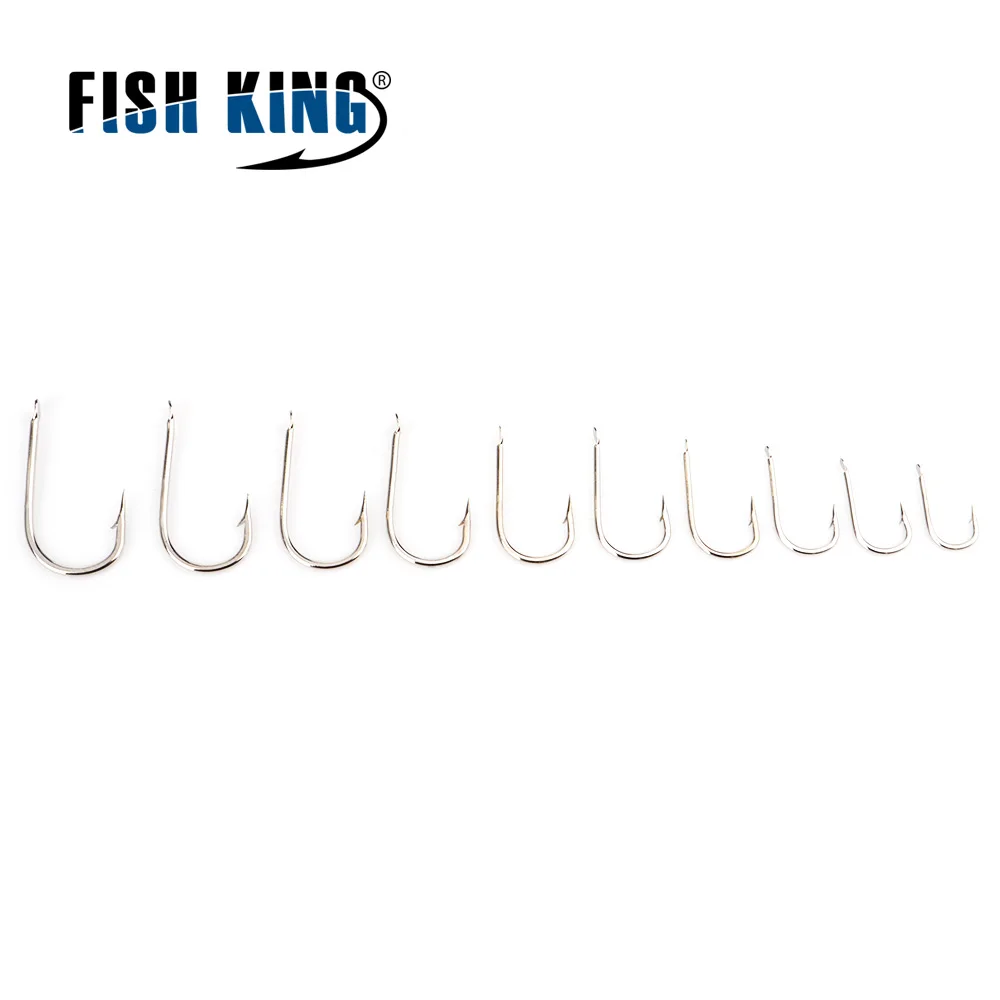 FISH KING 100 шт./лот рыболовный крючок из высокоуглеродистой стали 515N 1 # 10 короткие
