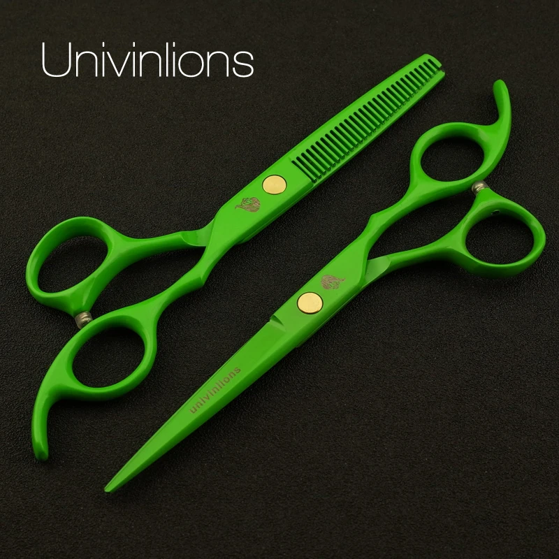 6 &quotс бесплатным подарком Горячая Распродажа Зеленый ножницы парикмахерские для