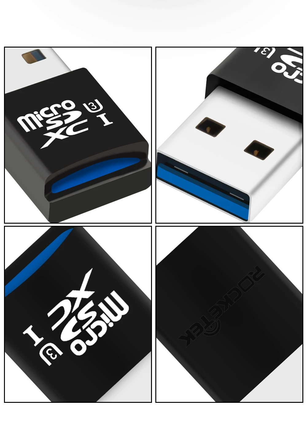 Rocketek Высокое качество usb 3,0 мульти считыватель карт памяти 5 Гбит/с адаптер для TF micro SD pc компьютер ноутбук аксессуары