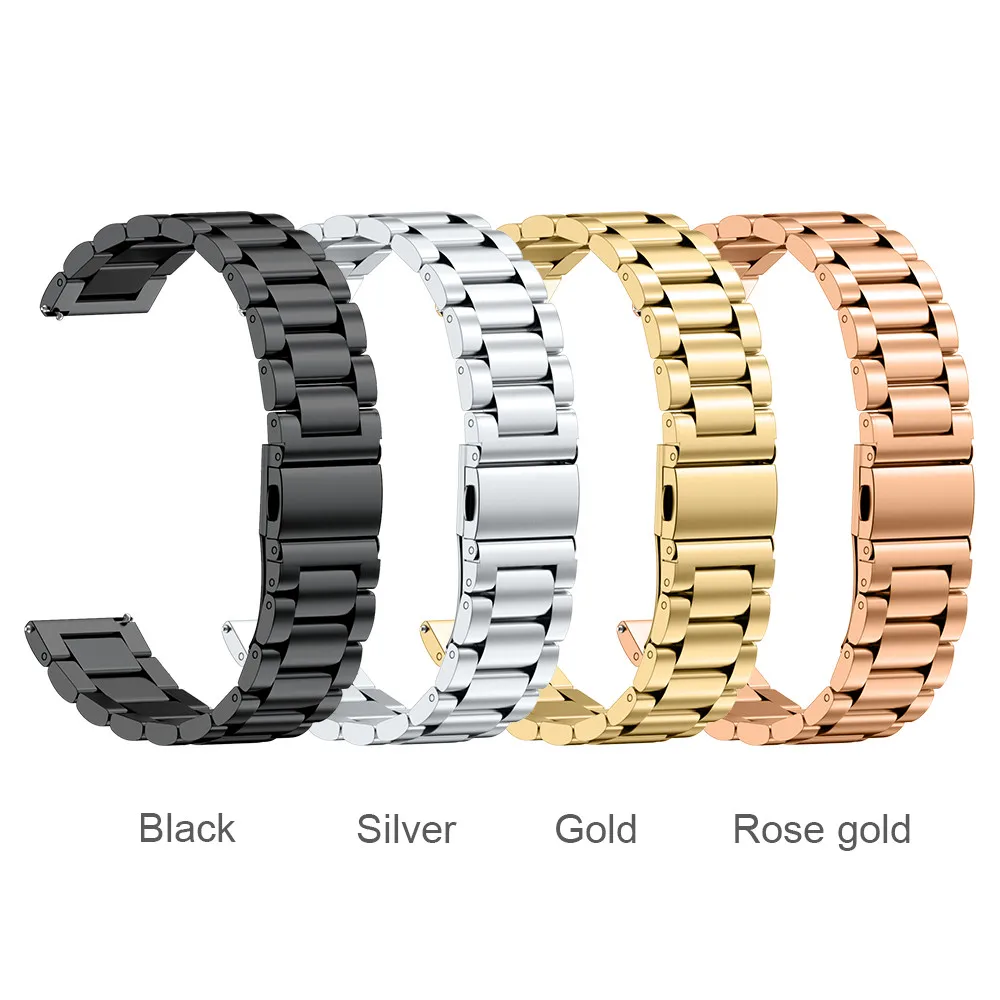 20mm Stainless Steel Watch Strap for Samsung Gear S2 Classic/Gear Metal Bracelet Wristband Replacement for Samsung Galaxy Active