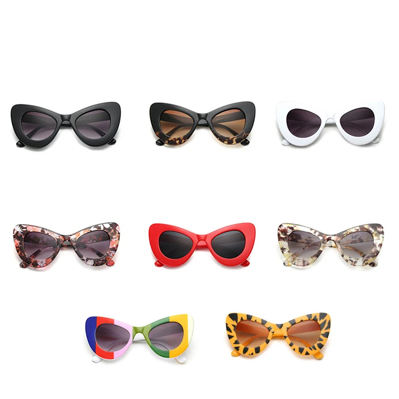 In-X Vintage cat eye sunglasses Ladies sun glasses women eyewear Large frame Fashion white oculos de sol feminino 2019 |