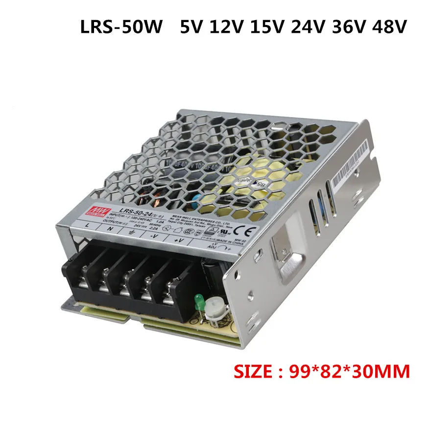 Хит! MEAN WELL LRS 50 5 в 10 А 12 В 24 48 meanwell Вт 36 одиночный выходной импульсный источник