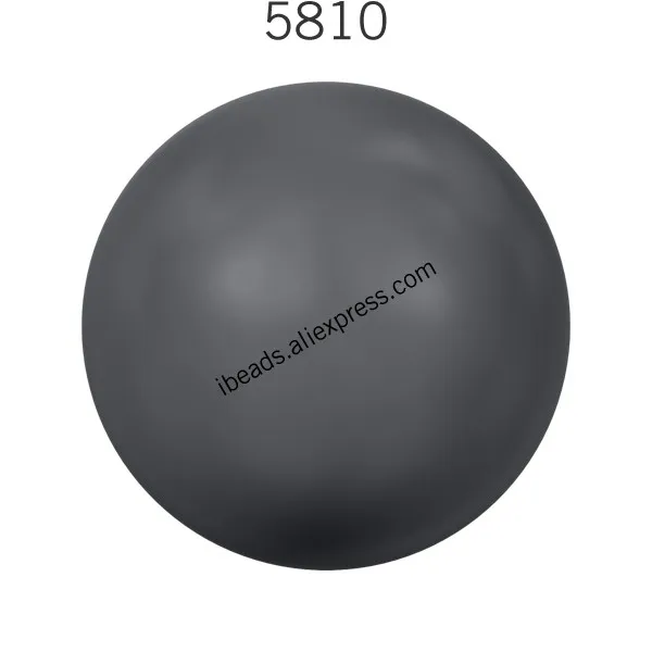 Dark Grey 617 Кристалл от Swarovski 5810 круглая жемчужная бусина с полным просверленным отверстием, Бисероплетение для DIY браслетов, ювелирных изделий - Цвет: Dark Grey 617