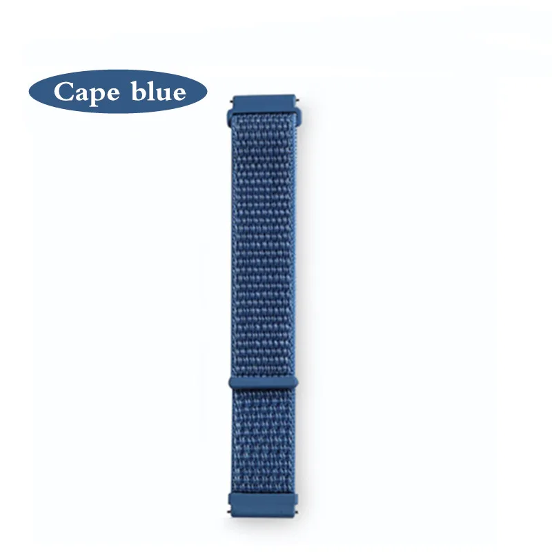 blue Спортивный нейлоновый ремешок для Xiaomi Amazfit ремешок Bip браслет huawei часы GT Honor Magic Huami Amazfit rhythm Stratos 2 band часы - Цвет: blue