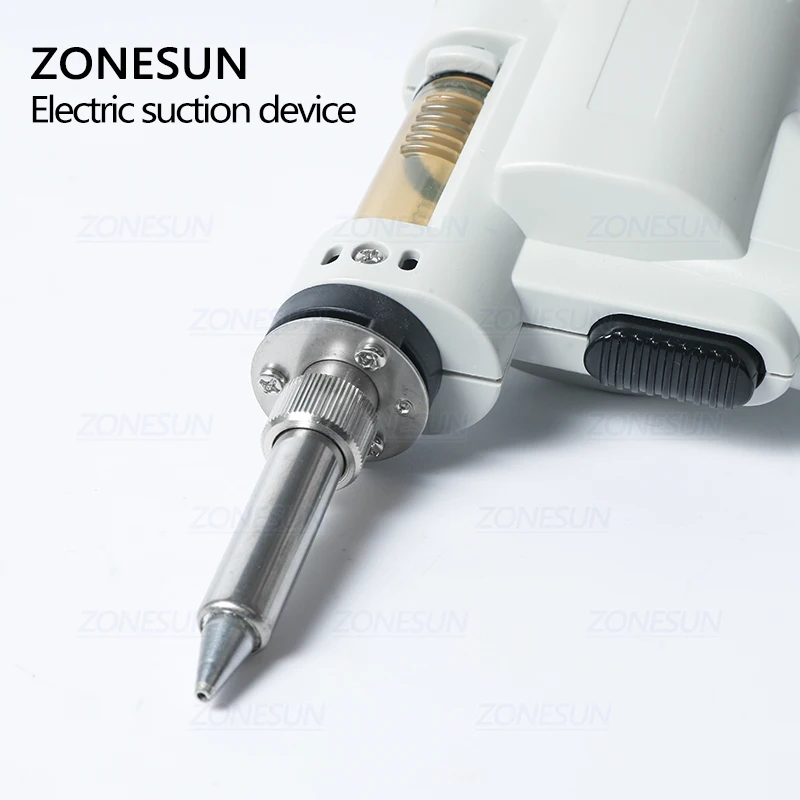 ZONESUN Electric Vacuum Double Desoldering Pump Solder Sucker Tin Suction Gun Powerful Tin Removal Tool