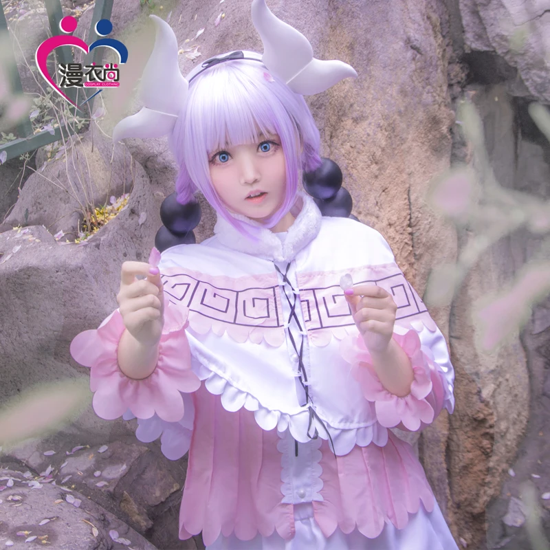 Косплей костюмы Miss Kobayashi's Dragon Maid Kanna Kamui платье для Хэллоуина и вечеринки Kawai