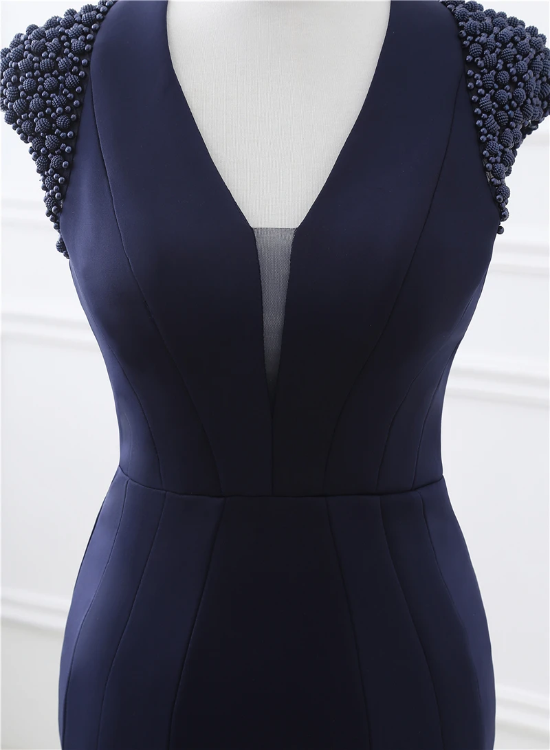 Forevergracedress реальные фотографии длинные Темно синие вечернее платье элегантный V