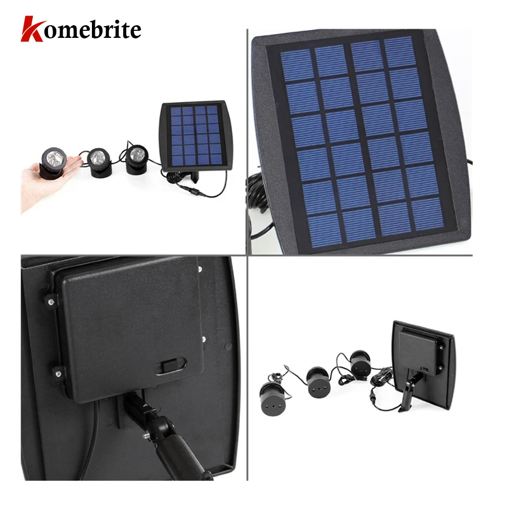 Pool Light Solar Underwater Spotlight Waterproof Submersible LED Lights for Garden Pond Swimming Beleuchtung Decoration | Освещение