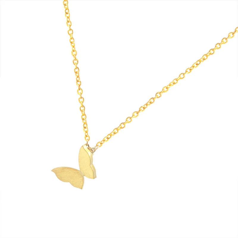 10pcs/lot Gold Color Butterfly Necklace For Women Ketting Choker Chain Stainless Steel Pendant Christmas Gift | Украшения и